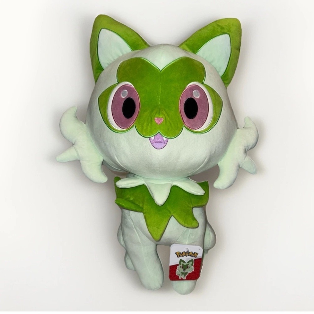 Pokemon 24 Inch Jumbo Plush Sprigatito Toy Jazwares Japan 2024 Nintendo Official